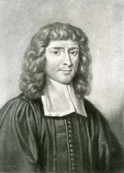 Portret van Dr. Isaac Barrow (1630-77) gegraveerd door Richard Earlom uit 
